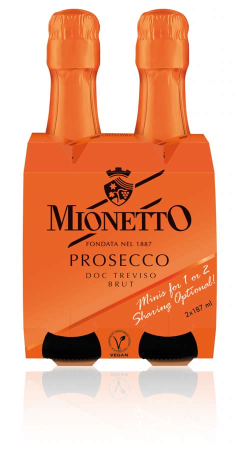 Mionetto Prestige Prosecco DOC Treviso Brut 2x187ml Cluster NEW May