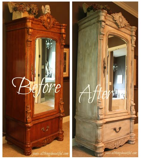 All Things Beautiful Armoire Painted Furniture Makeover