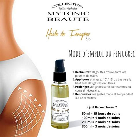 Huile Fenugrec Fessier Bio Pour Grossir Fesses Hanches Naturellement