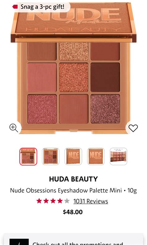 Huda Beauty Medium Nude Obsession Beauty Personal Care Face Makeup