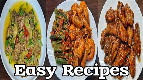 Easy Recipes Okra Shrimps Chicken Wings Zucchini With Canned Tuna