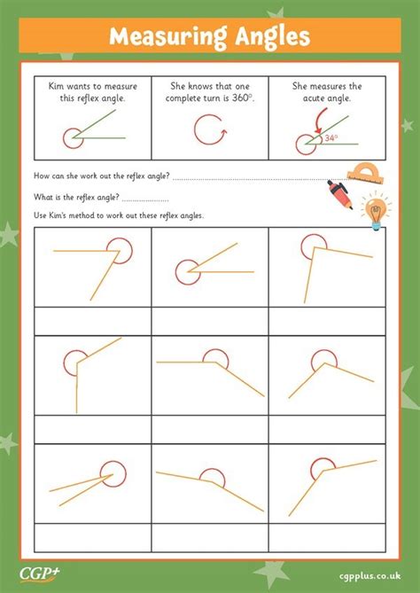 Measuring Angles Challenge Stretch Year 6 Cgp Plus Worksheets Library