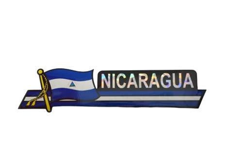Nicaragua Bumper Sticker Nicaragua Flag Sticker 3 X 11 34