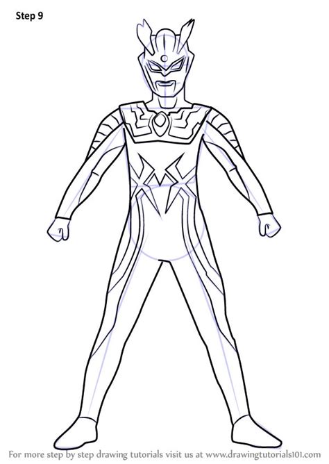 Learn How To Draw Ultraman Zero Ultraman Step By Step Drawing