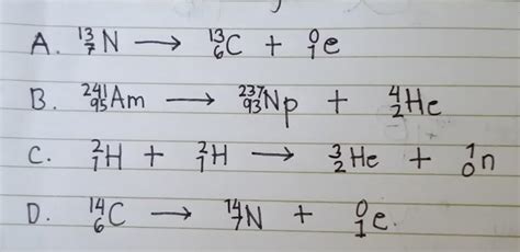 Which Of The Following Shows A Beta Decay Reaction Sana May Sumagot Po