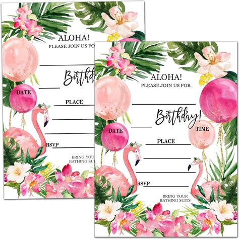 Amazon Moonle Flamingo Party Birthday Invitations For Teens