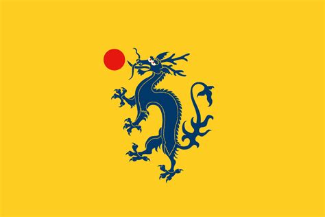 Qing flag simplified : vexillology