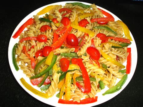 Seethas Kitchen Italian Pasta With Bell Pepper And Cherry Tomatoes