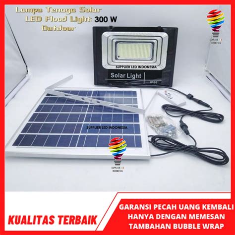 Jual Lampu Sorot Solar 300W IP66 SMD Flood Light Solar Cell Tenaga