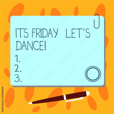 Text Sign Showing Its Friday Let S Dance Conceptual Photo Invitation