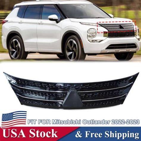 For 2022 2023 Mitsubishi Outlander Front Bumper Upper Grille Chrome