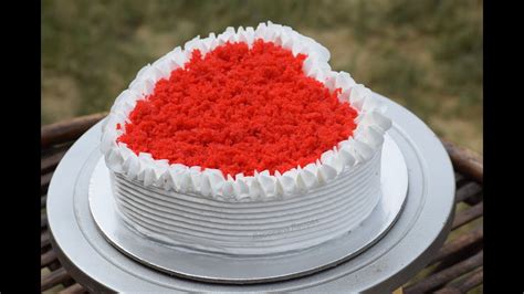 कढ़ाई में बनाये एग्ग्लेस Heart Shaped Red Velvet Cake Valentines Day