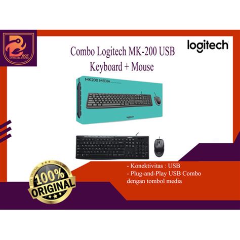 Jual Keyboard Dan Mouse Combo Logitech MK 200 USB Original Garansi