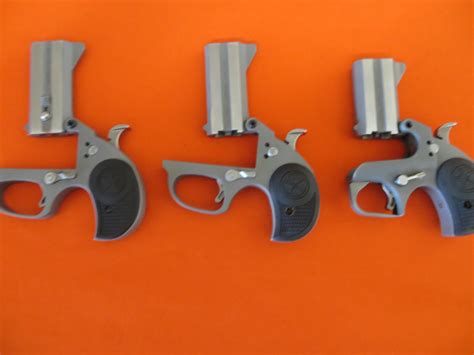 Three Double Barrel Derringers Bond Arms Acp