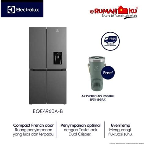 Jual Kulkas Electrolux EQE4960A B REFRIGERATOR EQE 4960 A B KULKAS 4