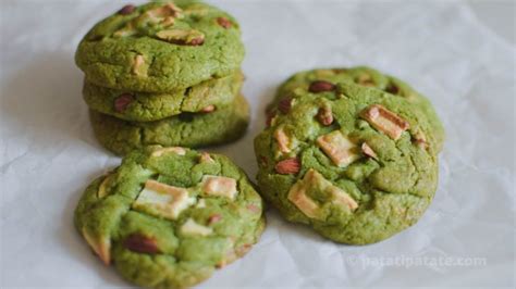 Recette Cookies au thé matcha et au chocolat blanc Patati Patate