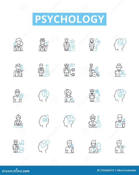 Psychology Vector Line Icons Set Psychology Behavior Mental Mind