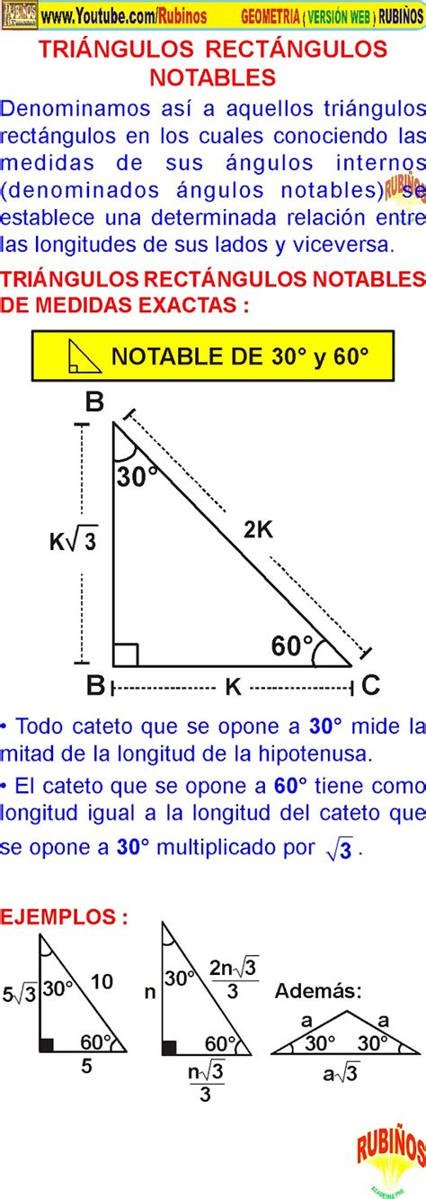 TriÁngulos Notables Ejercicios Resueltos De Secundaria Pdf