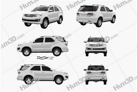 Toyota Fortuner 2014 Blueprint Template 3DModels Org