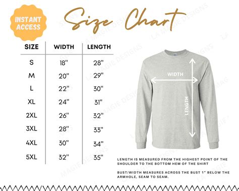 Gildan Long Sleeve Color Chart