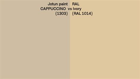 Jotun Paint CAPPUCCINO 1303 Vs RAL Ivory RAL 1014 Side By Side