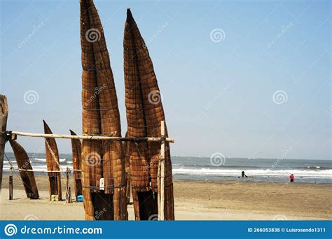 Traditional Peruvian Small Reed Boats Caballitos De Totora Straw