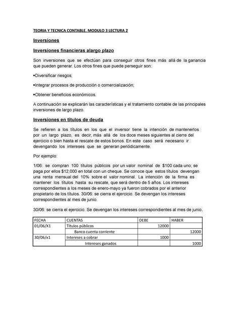 Lectura Modulo Teoria Y Tecnica Contable Modulo Lectura