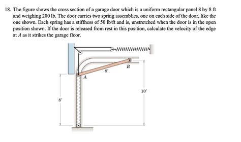 Solved 18 The Figure Shows The Cross Section Of A Garage