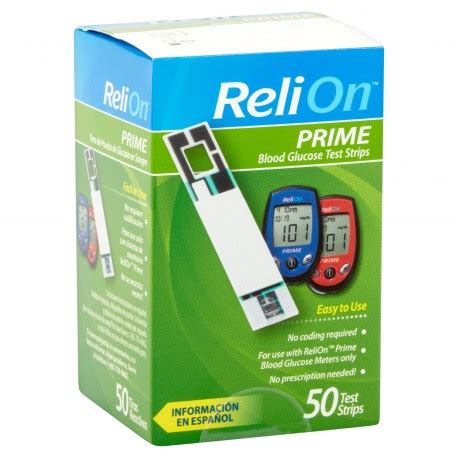 ReliOn Prime Blood Glucose Test Strips 50ct | Diabetesteststripswho...