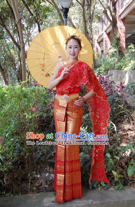 Thailand Traditional Clothing Women Thai Dress Dai Summer Festival Wear