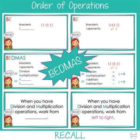 Bundle Bedmas Order Of Operations Warm Up Worksheets Year 6 Math