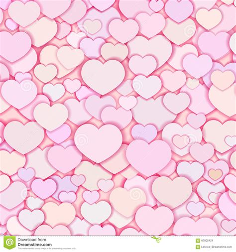 Seamless Stylish Valentine S Day Pattern With Hearts Stock Vector