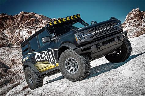 Icon 2021 2023 Bronco Sasquatch 2 3 Lift Stage 8 Suspension System Billet Uca Icon Vehicle