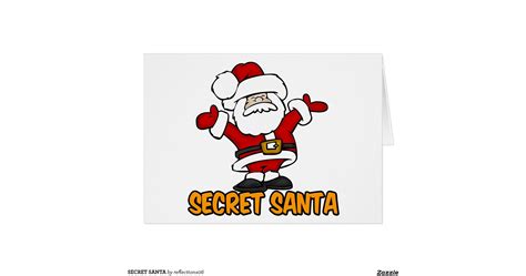 Secret Santa Note Card Zazzle