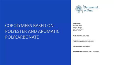 Copolymers Based On Polyester And Aromatic Polycarbonate Ppt