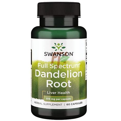 Swanson DANDELION ROOT - Купить корень одуванчика (515 мг × 60 капсул ...