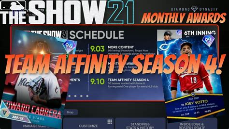 MLB The Show 21 XP CAP Raised Player Of The Month Team Affinity