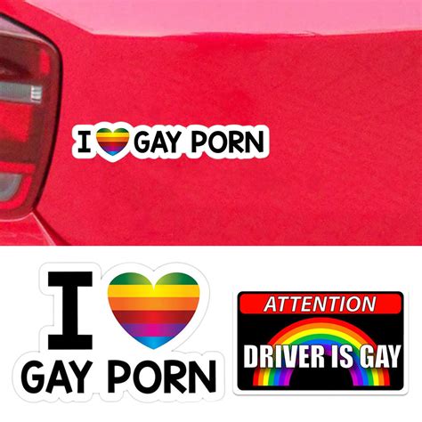 I-Love-Gay-Porn-Car-Decal-13x8cm-Creative-Car-Reflective-Sticker-Auto