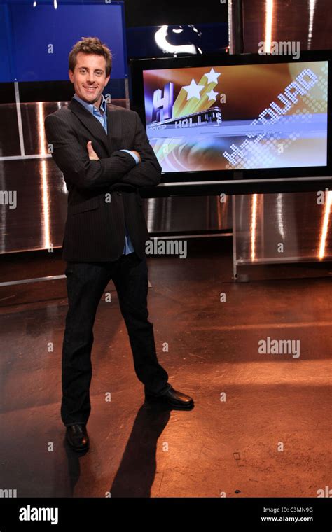 Brian Corsetti On The Studio Set Of The New Entertainment News