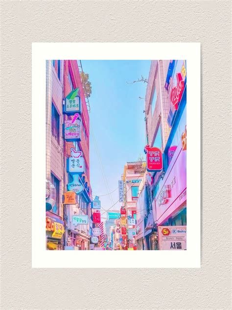 Anime Seoul Art Print By Calinedesign Redbubble