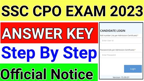 Cpo Answer Key Ssc Cpo Si Answer Key How To Check Ssc