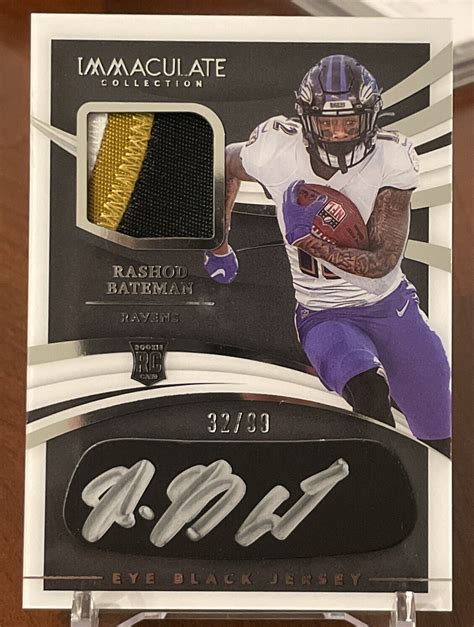 Panini Immaculate Rashod Bateman Rookie Patch Auto Rpa Rc Color