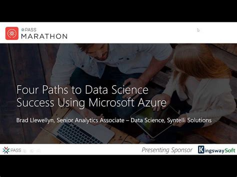 PASS Data Community Summit Talk Data Science Success Using Microsoft