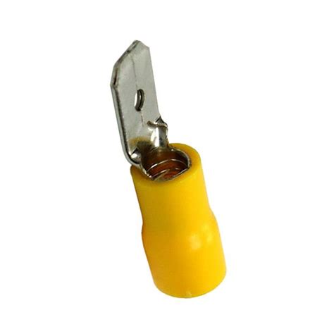 Terminal Pr Isolado Faston Macho Mm Amarelo Eletrope As