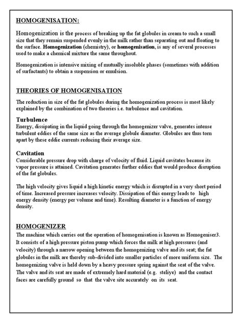 HOMOGENIZATION