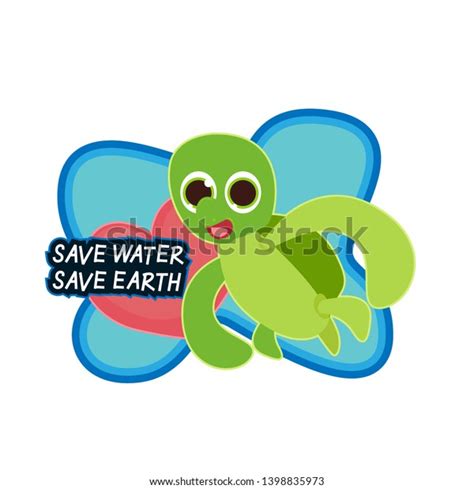 Save Water Save Earth Quotes World Stock Vector Royalty Free