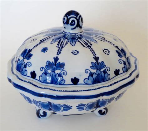 Delft Dish Bowl Covered De Koninklijke Porceleyne Fles Royal Etsy