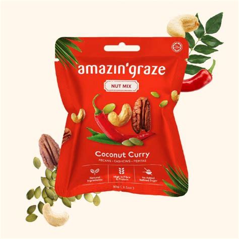 Amazin Graze Mini Nut Mix G Flavours Pandan Coconut Zesty