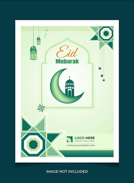 Premium Vector Eid Mubarak Poster Design