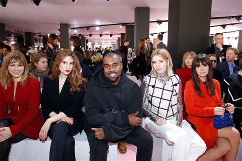 Kanye West Sitting Front Row At Fashion Week Time